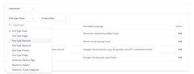 WordPress Translation Plugin - Translation Editor - Before